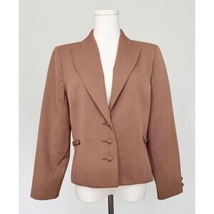 Vintage La Petite M'amselle Brown Tailored Blazer Jacket Women’s Small